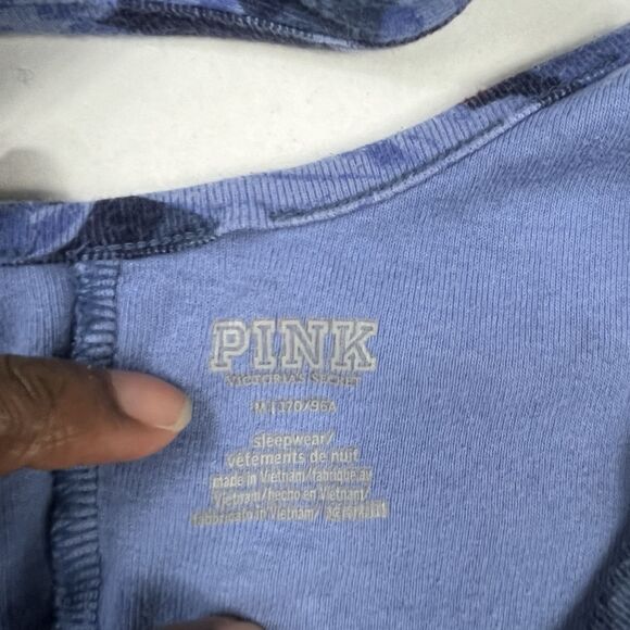 PINK Victorias Secret One Piece Pajama Suit FADED Floral Casual Lounge MEDIUM - Picture 9 of 13